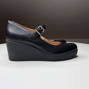 SOUL Naturalizer Adore Mary Jane Wedge Goth Shoes Black